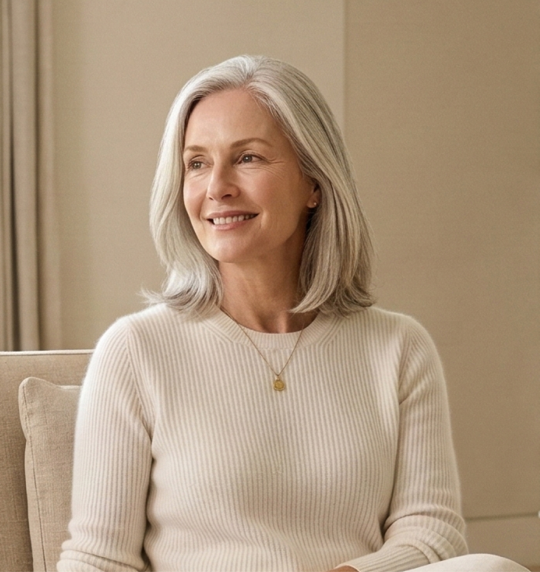 Graceful healthy aging woman