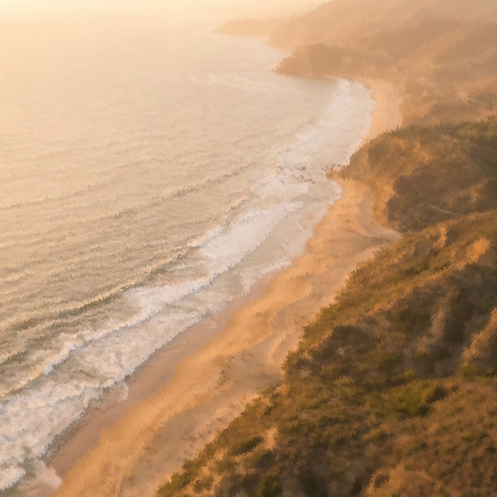 california coast golden hour