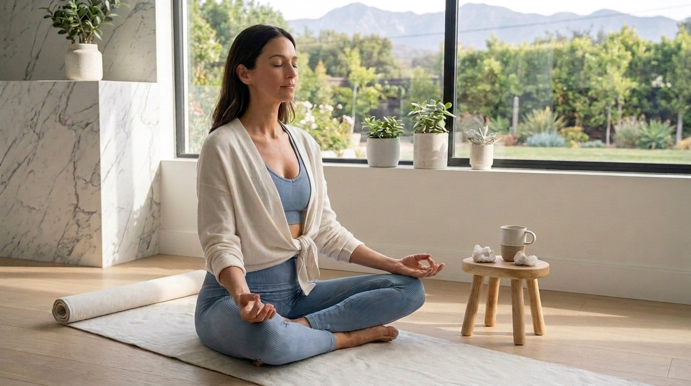 women doing meditation